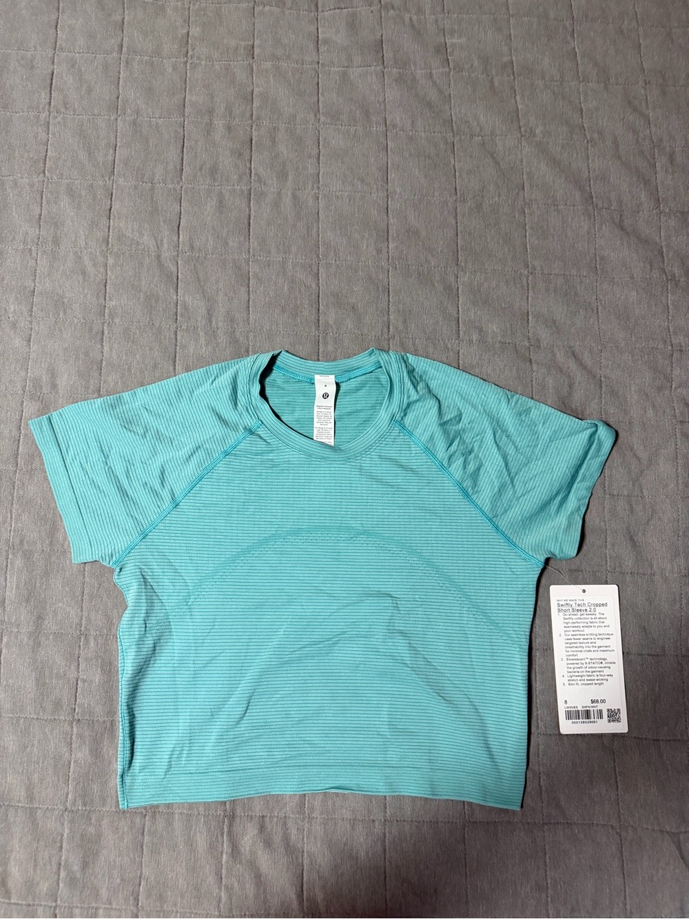 Lululemon - Swiftly Tech CROPPED Short Sleeve 2.0 - Size 8